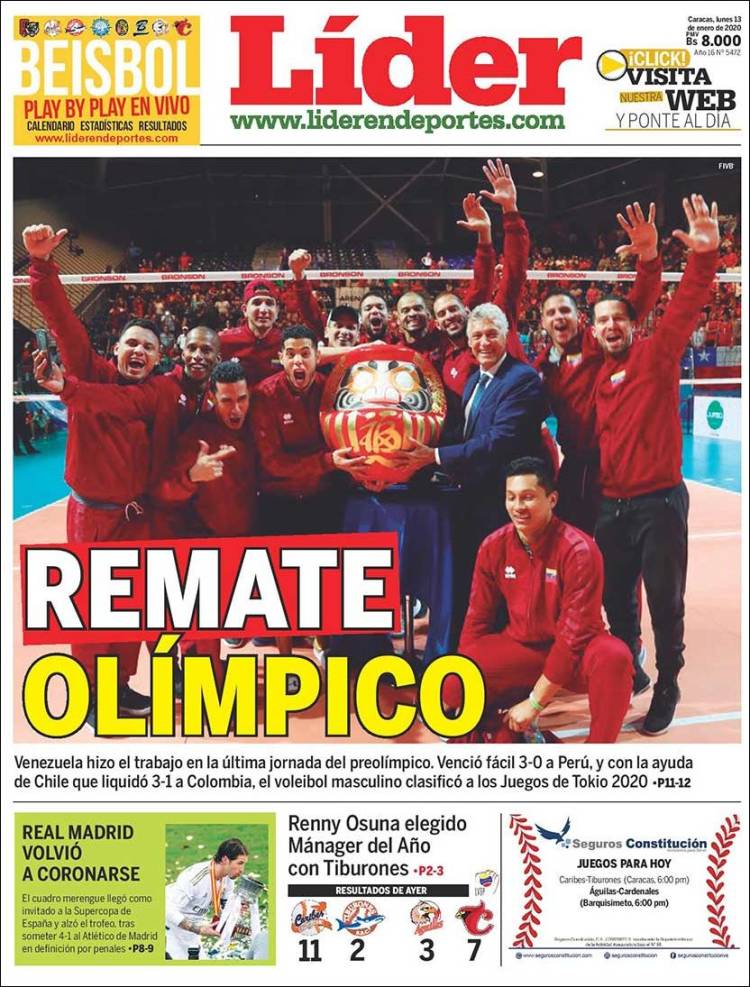 Portada de Lider en deportes (Venezuela)