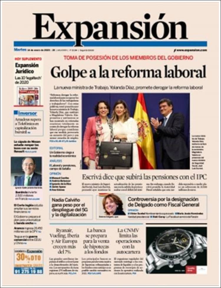Portada de Expansión (Espa&ntilde;a)