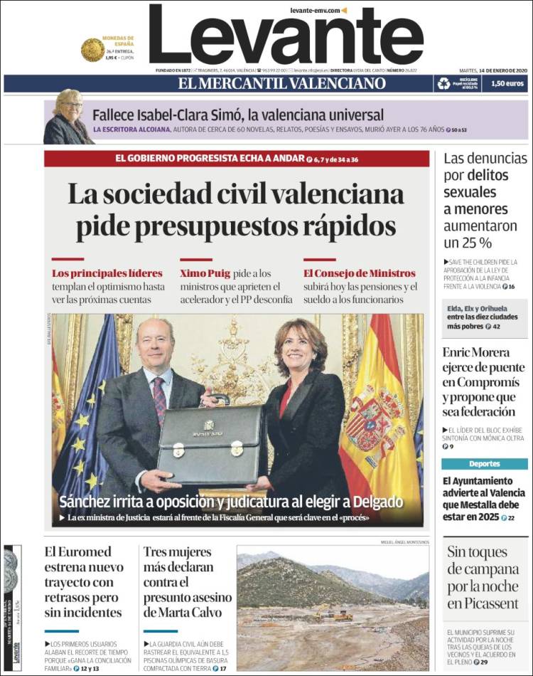 Portada de Levante (Espa&ntilde;a)