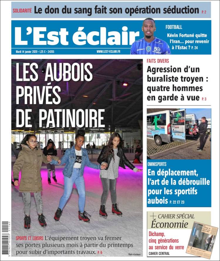 Portada de L'Est Eclair (Francia)