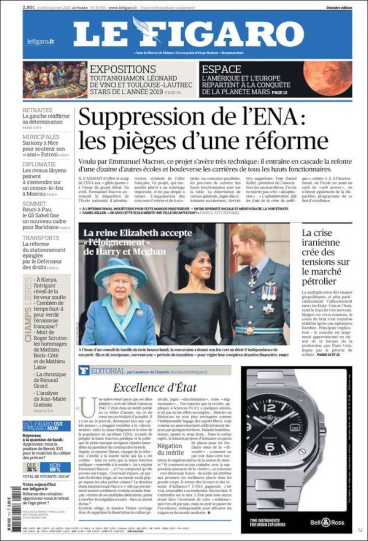 Portada de Le Figaro (Francia)