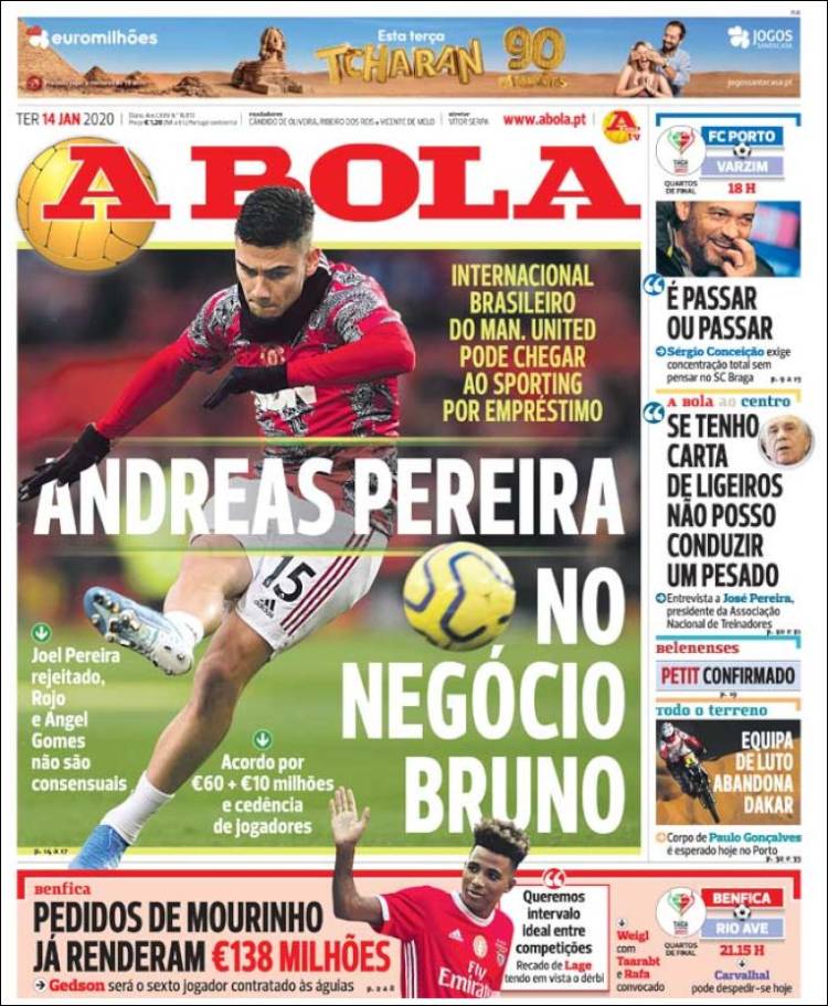 Portada de A Bola (Portugal)