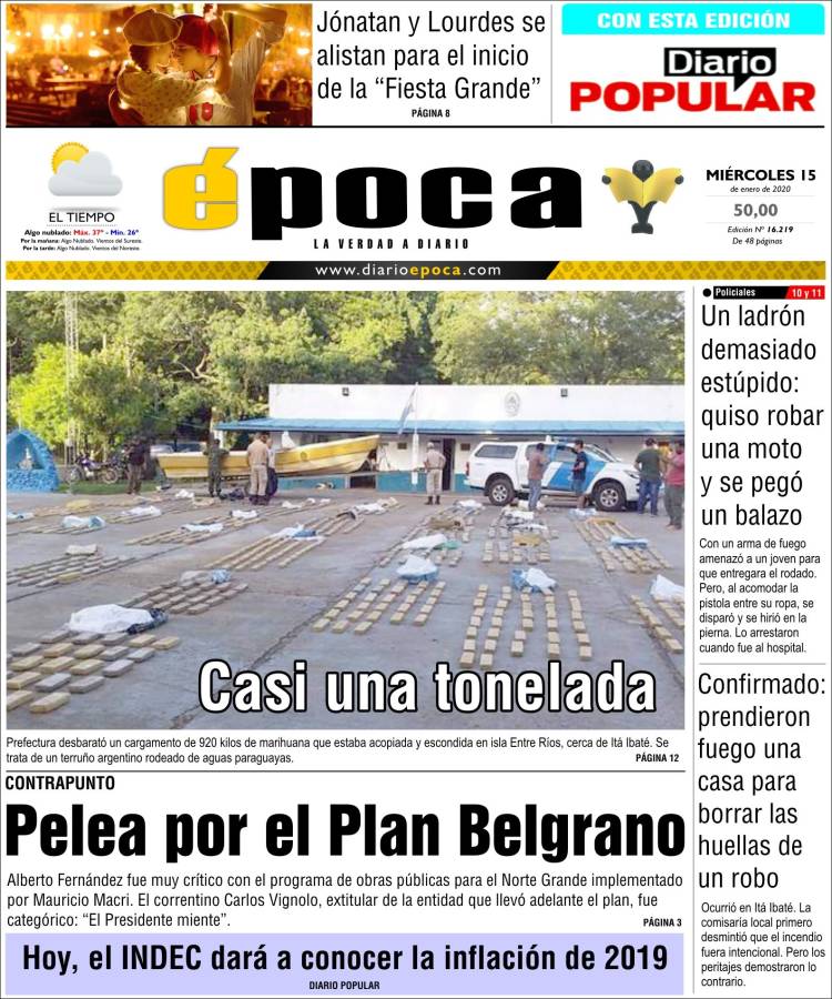 Portada de Diario Época (Argentina)