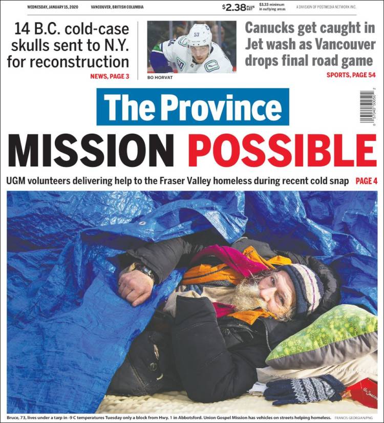 Portada de The Province (Canadá)