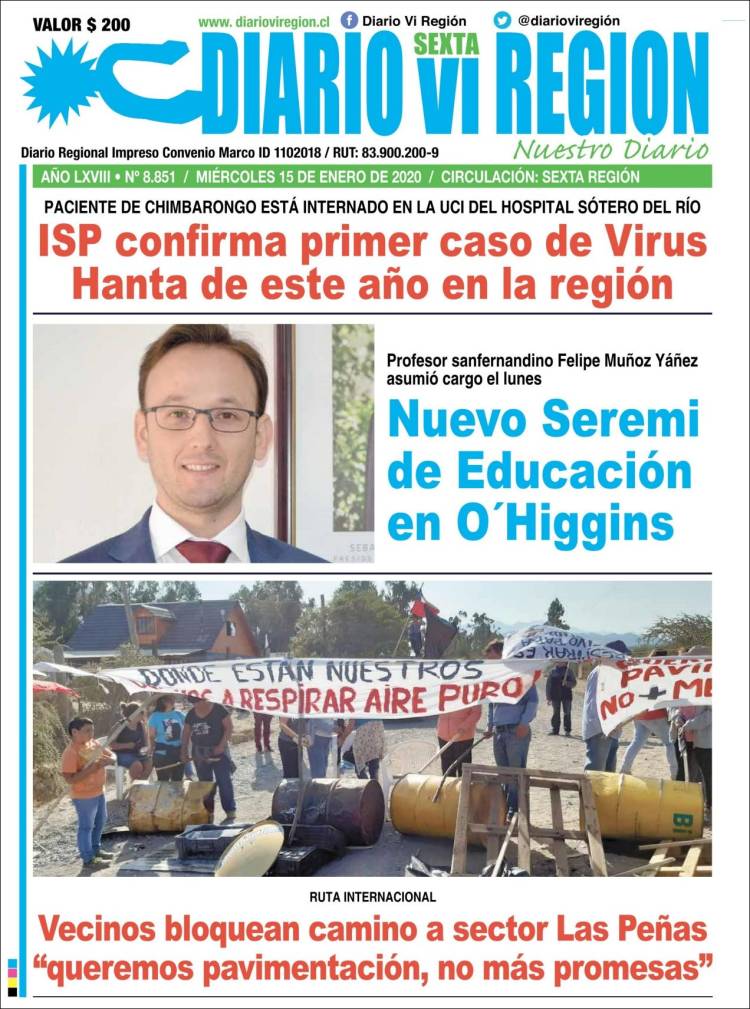 Portada de Diario VI Región (Chile)