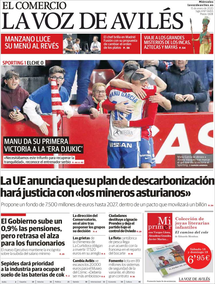 Portada de El Comercio - Avilés (España)