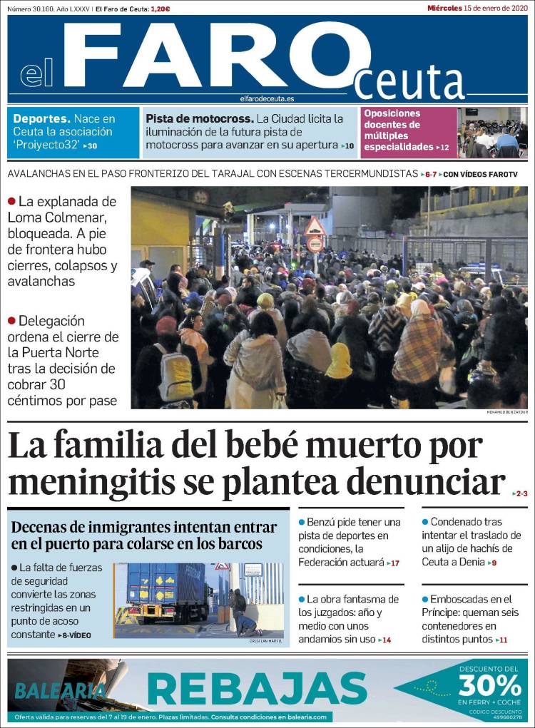 Portada de El Faro de Ceuta (España)