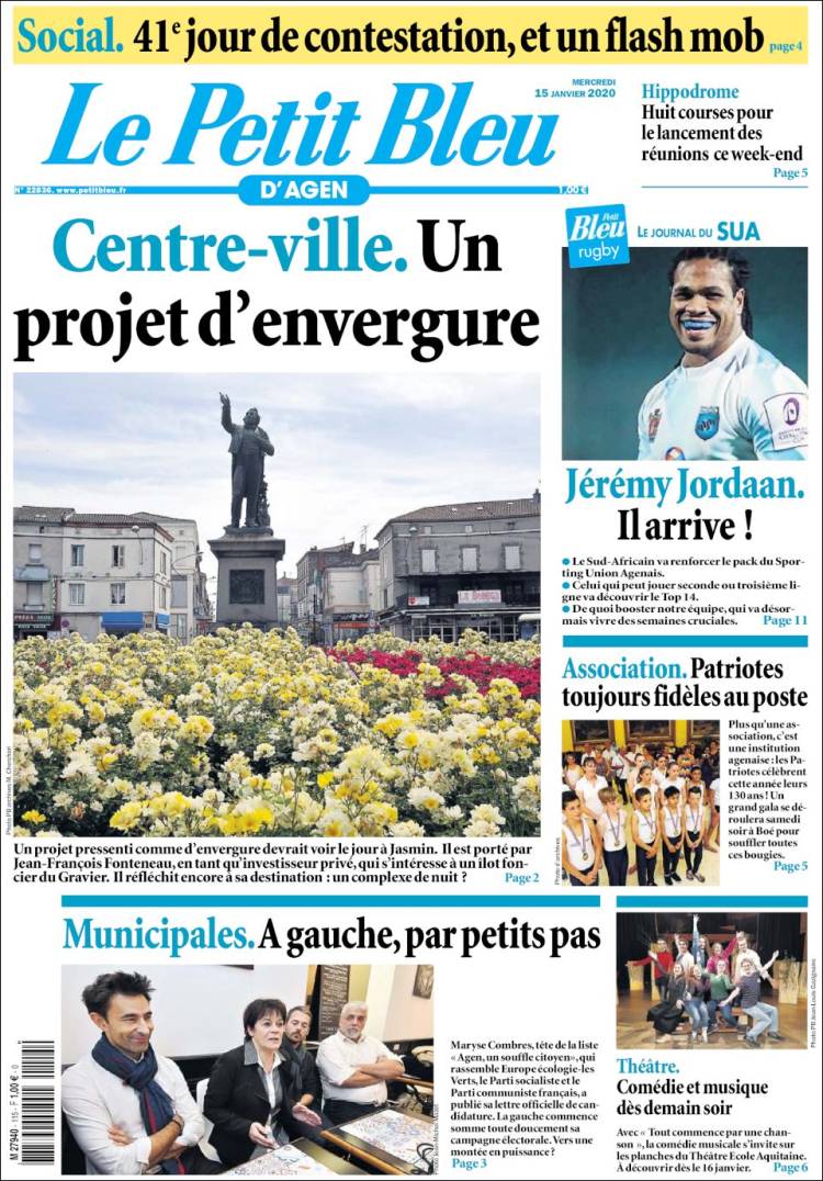 Portada de Le Petit Bleu (Francia)