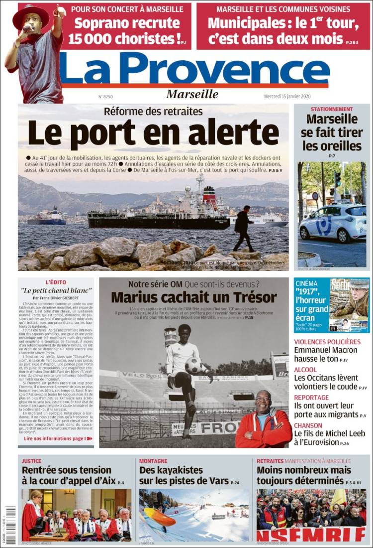 Portada de La Provence (Francia)