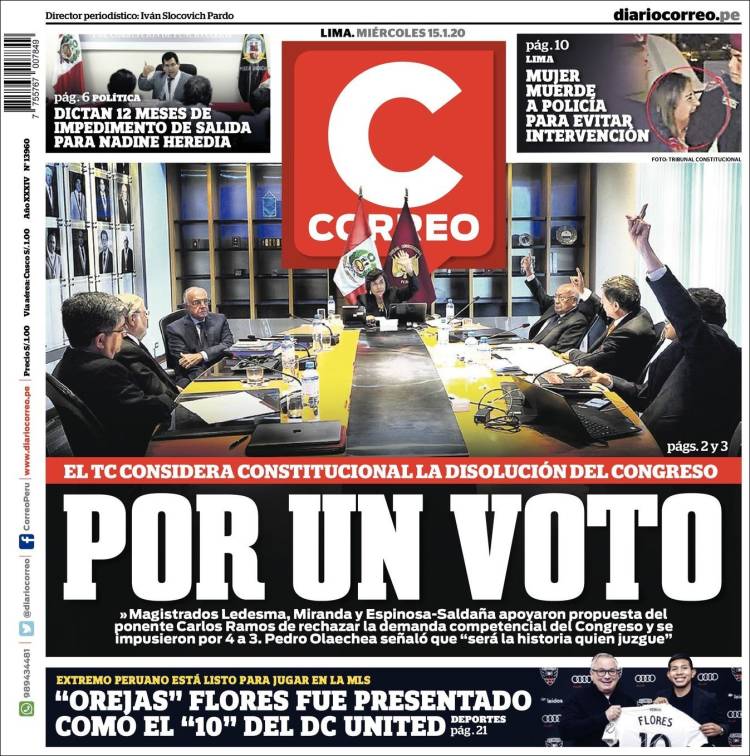 Portada de Diario Correo (Per&uacute;)