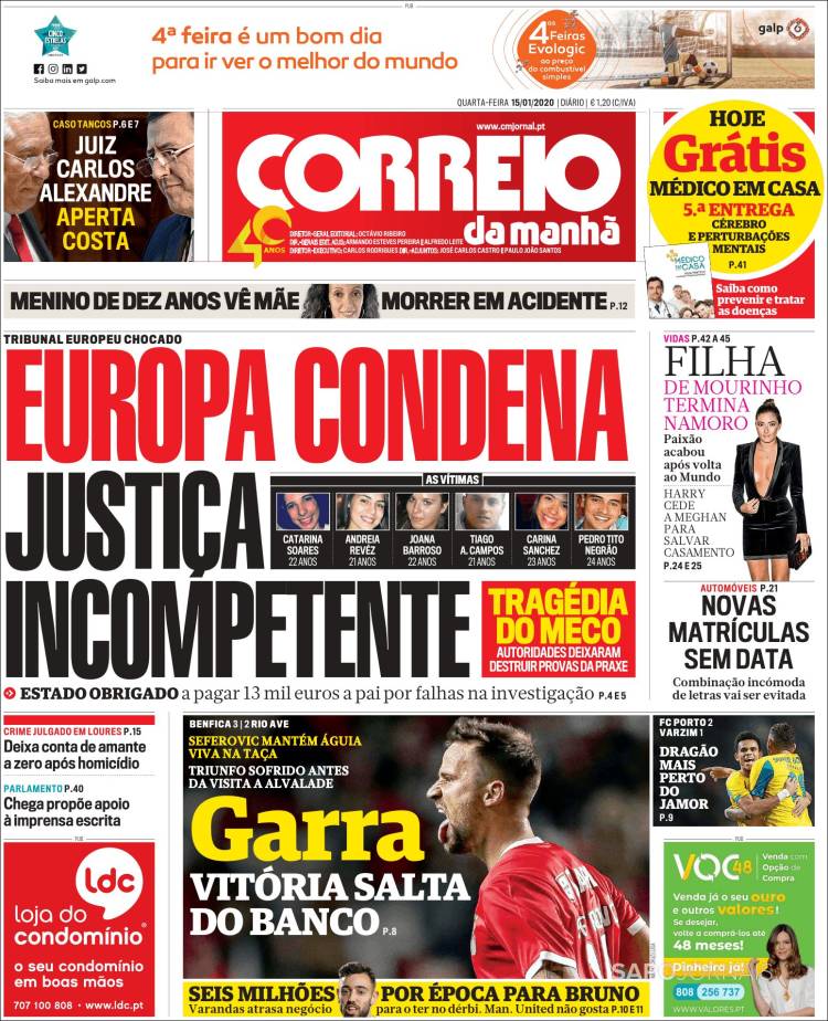 Portada de Correio da Manhã (Portugal)