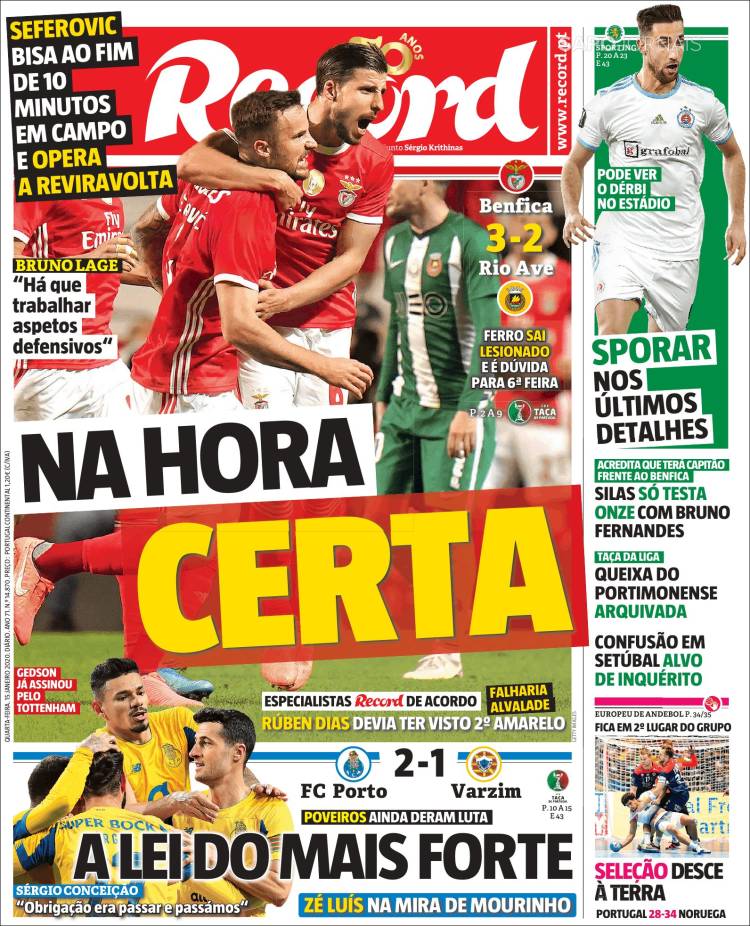 Portada de Record (Portugal)