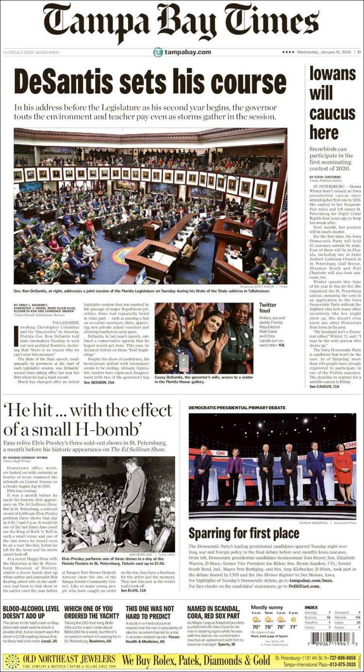 Portada de Tampa Bay Times (USA)