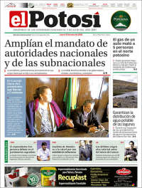 Portada de Diario de Potosí (Bolivia)