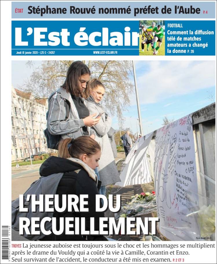 Portada de L'Est Eclair (Francia)