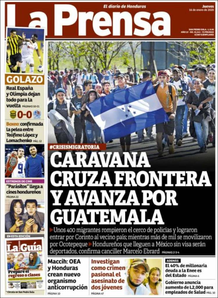 Portada de La Prensa (Honduras)
