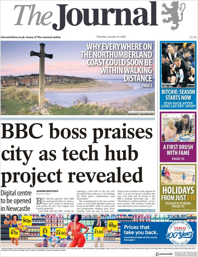 Portada de The Journal (Reino Unido)