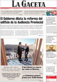 Portada de La Gaceta de Salamanca (España)