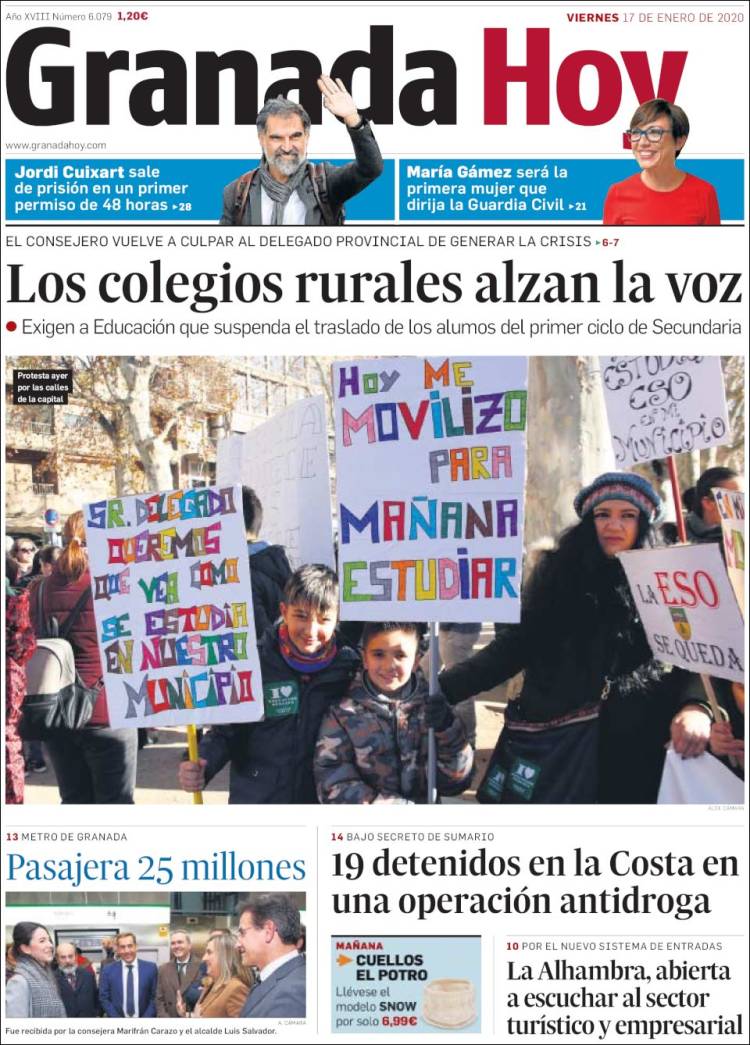 Portada de Granada Hoy (España)