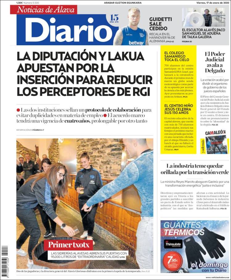 Portada de Noticias de Álava (España)