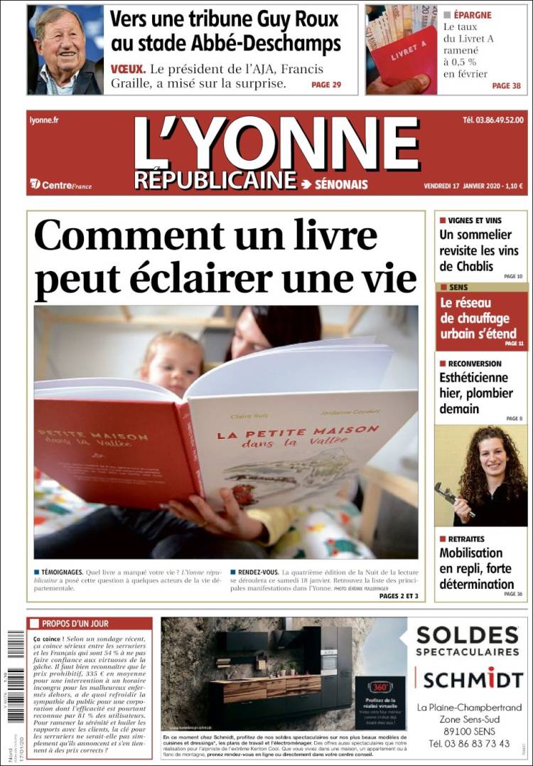 Portada de L'Yonne-Républicaine (Francia)