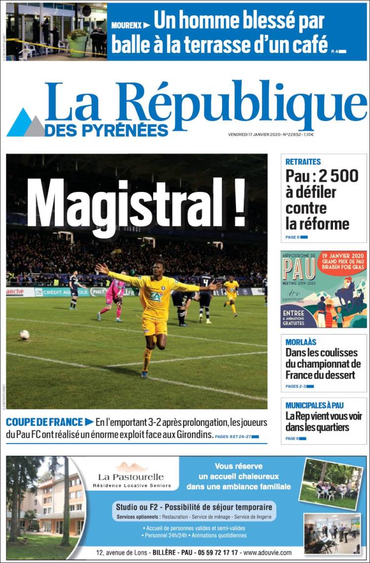 Portada de La République des Pyrénées (Francia)