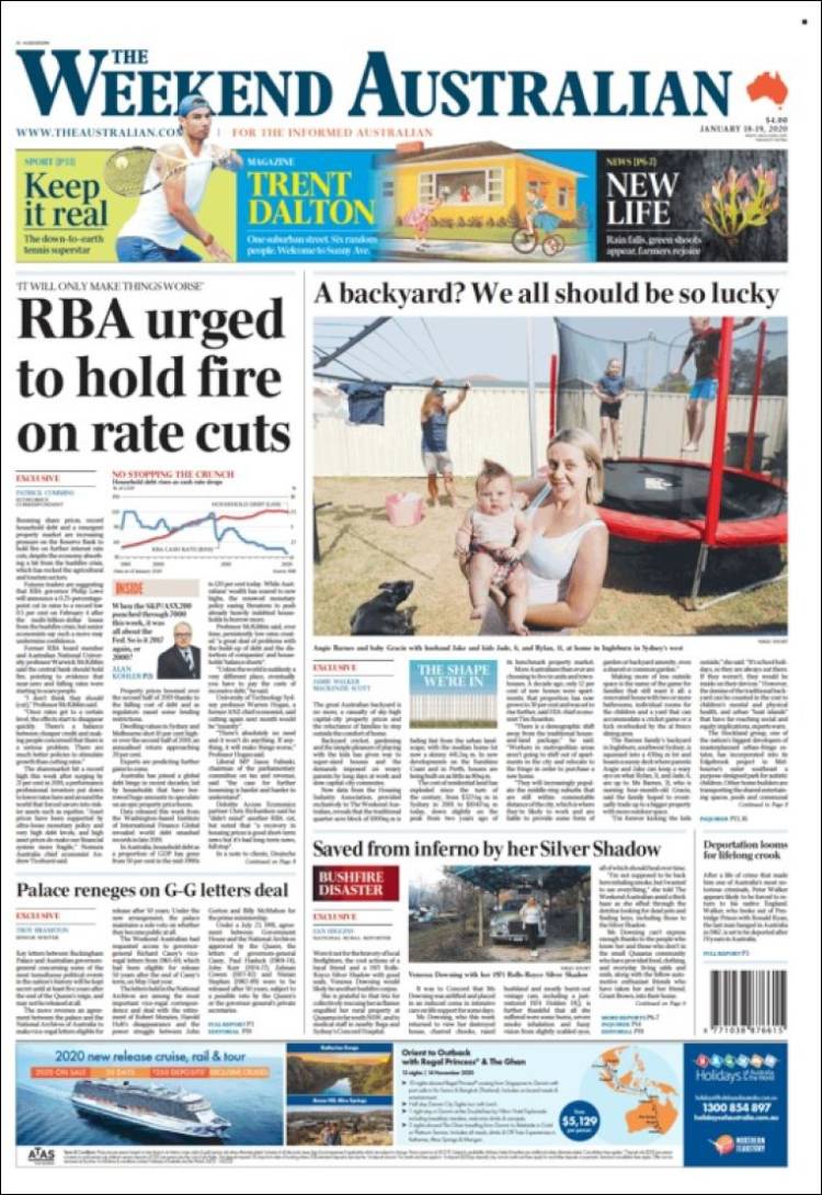 Portada de The Australian (Australia)