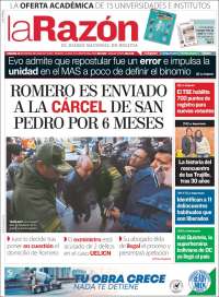 Portada de La Razón (Bolivia)