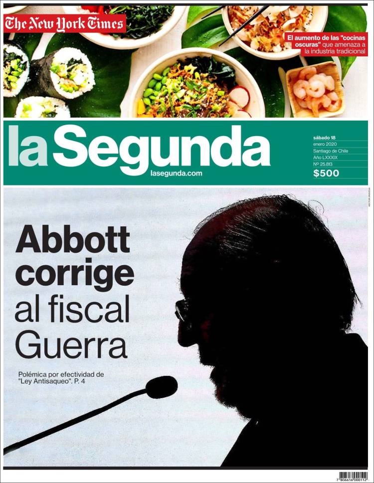 Portada de La Segunda (Chile)