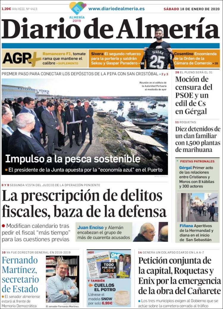 Portada de Diario de Almería (España)