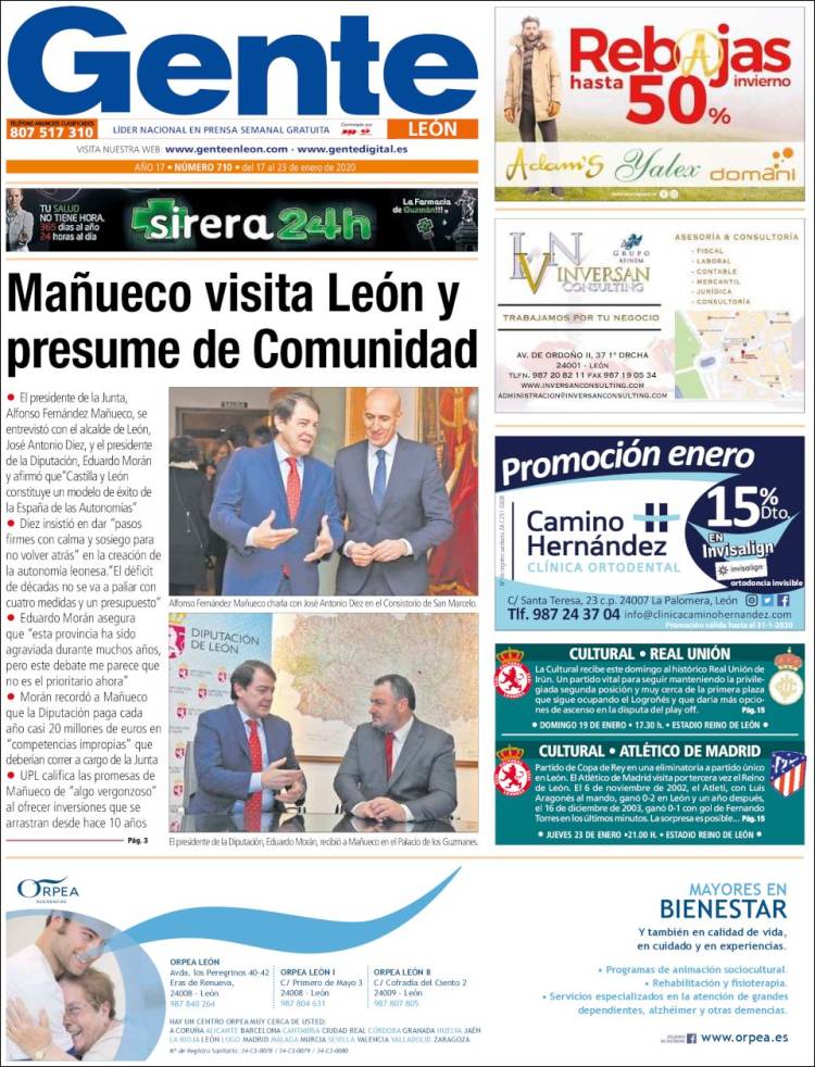 Portada de Gente en León (España)