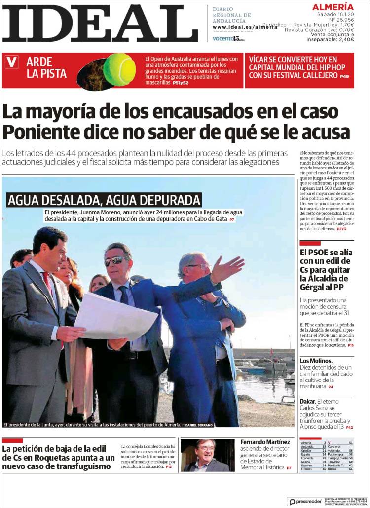 Portada de Ideal Almeria (España)