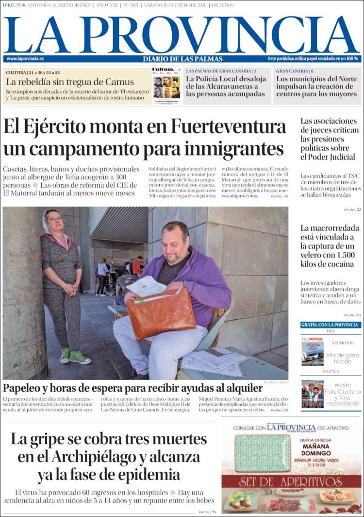 Portada de La Provincia (España)