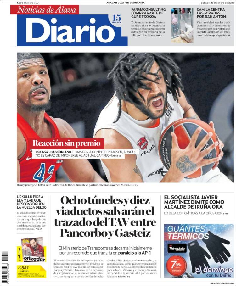 Portada de Noticias de Álava (España)