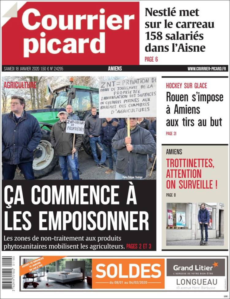 Portada de Courrier Picard (Francia)