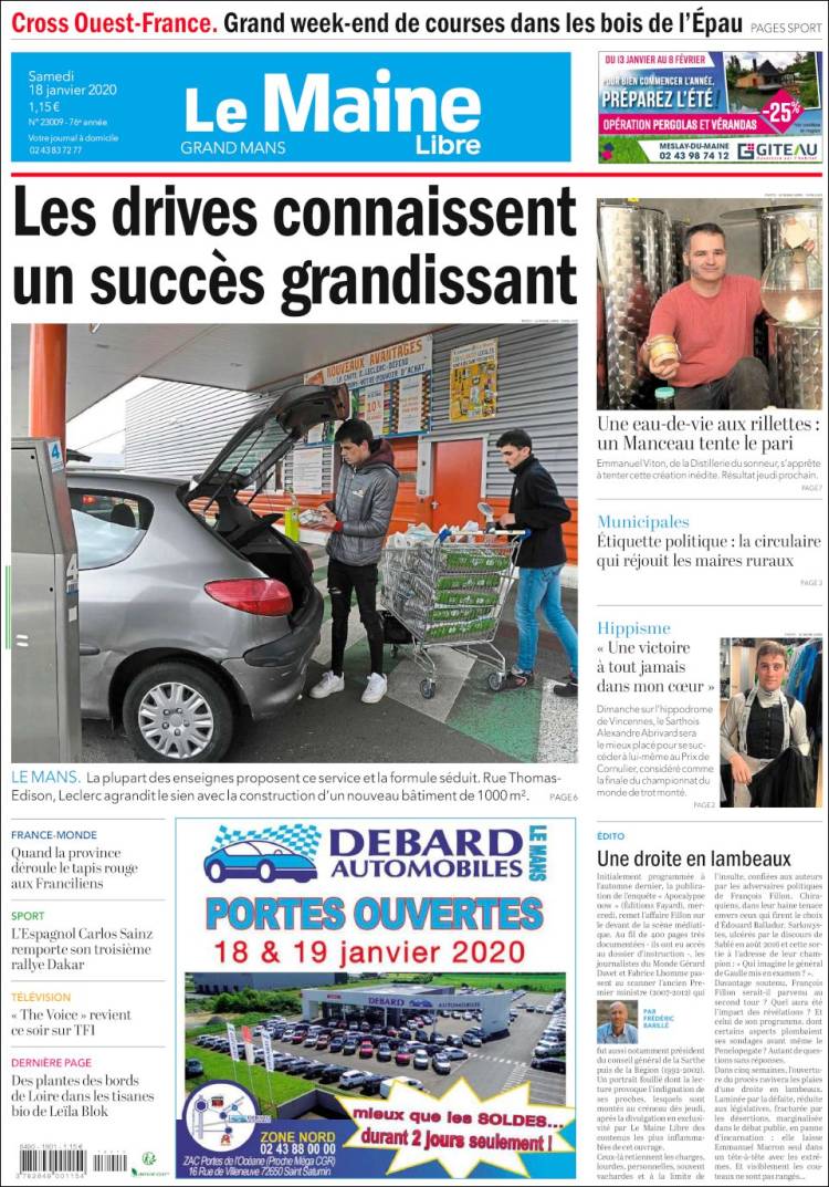 Portada de Le Maine Libre (Francia)