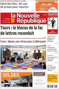 Portada de La Nouvelle Republique (Francia)