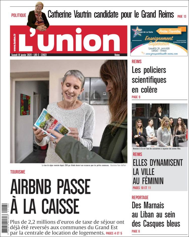 Portada de L'Union (Francia)