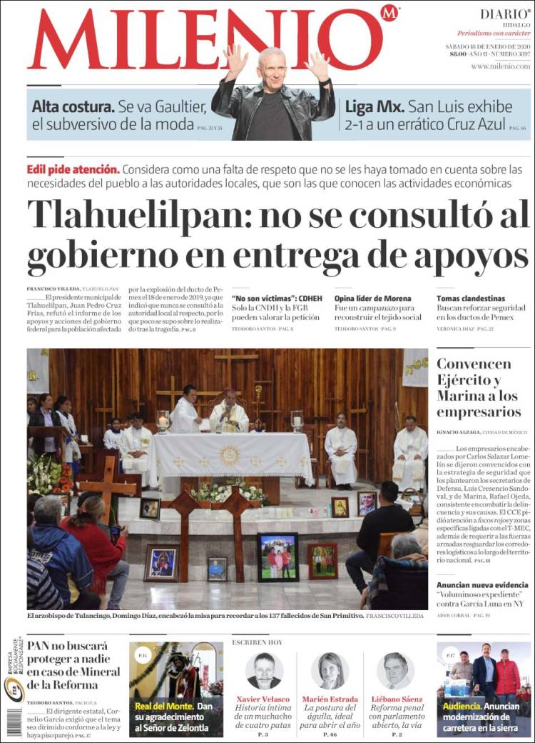 Portada de Milenio de Hidalgo (M&eacute;xico)