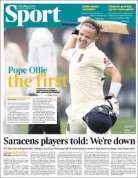 Portada de The Times Sport (Reino Unido)