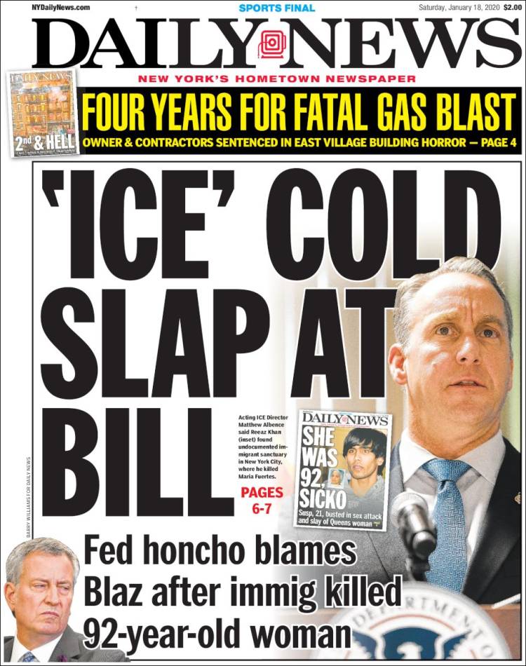 Portada de Daily News - New York (USA)