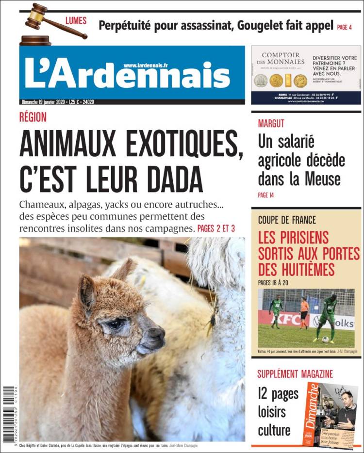 Portada de L'Ardenais (Francia)