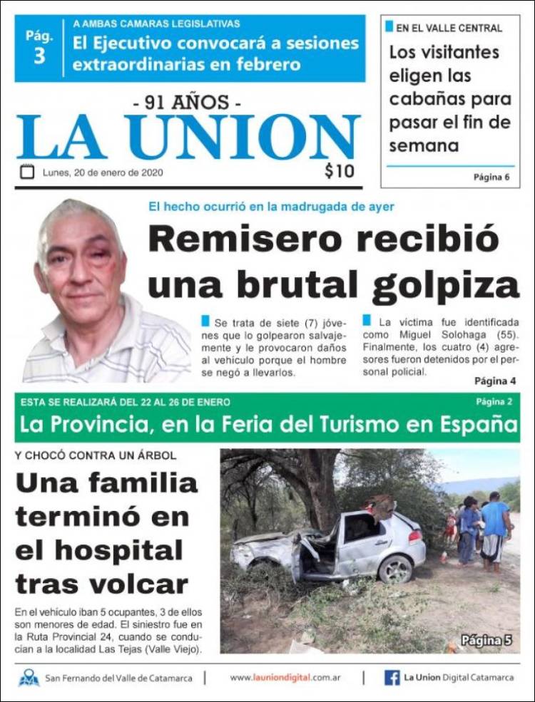 Portada de La Unión (Argentina)