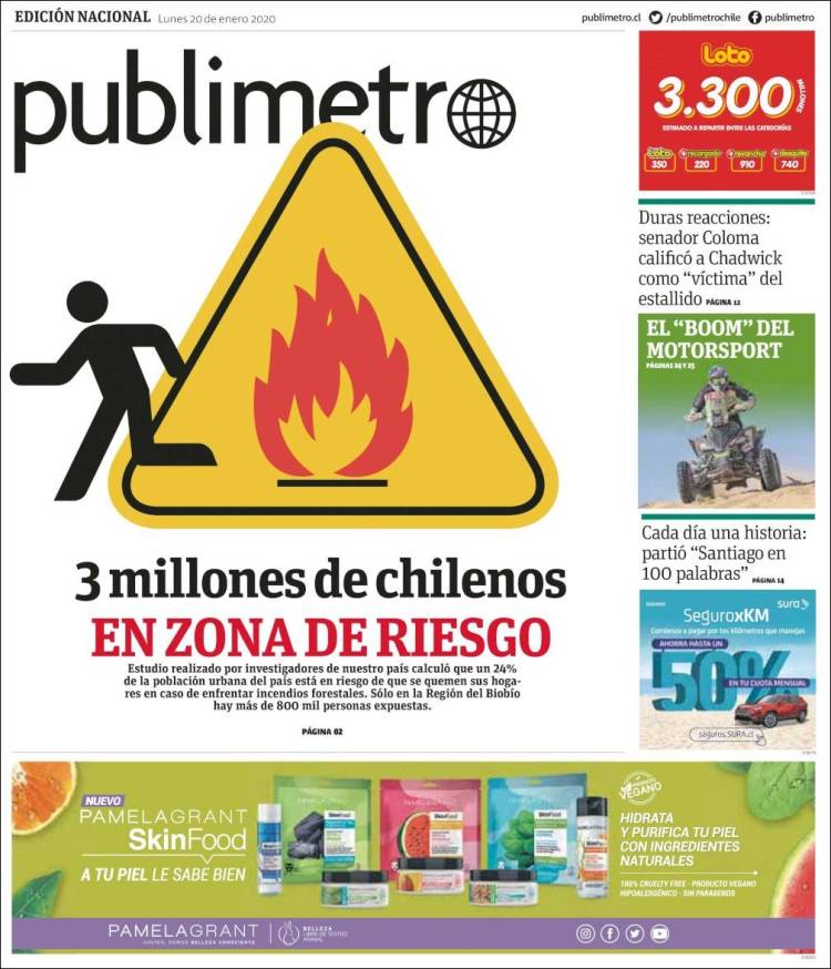Portada de Publimetro (Chile)