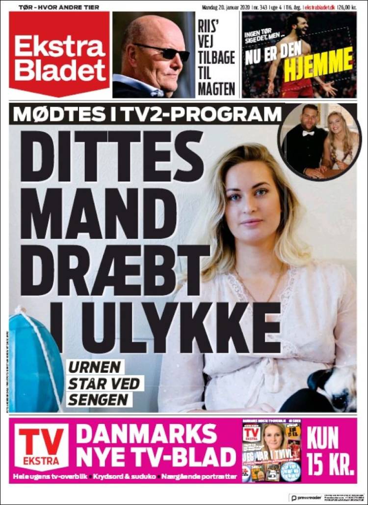 Portada de Ekstra Bladet (Dinamarca)