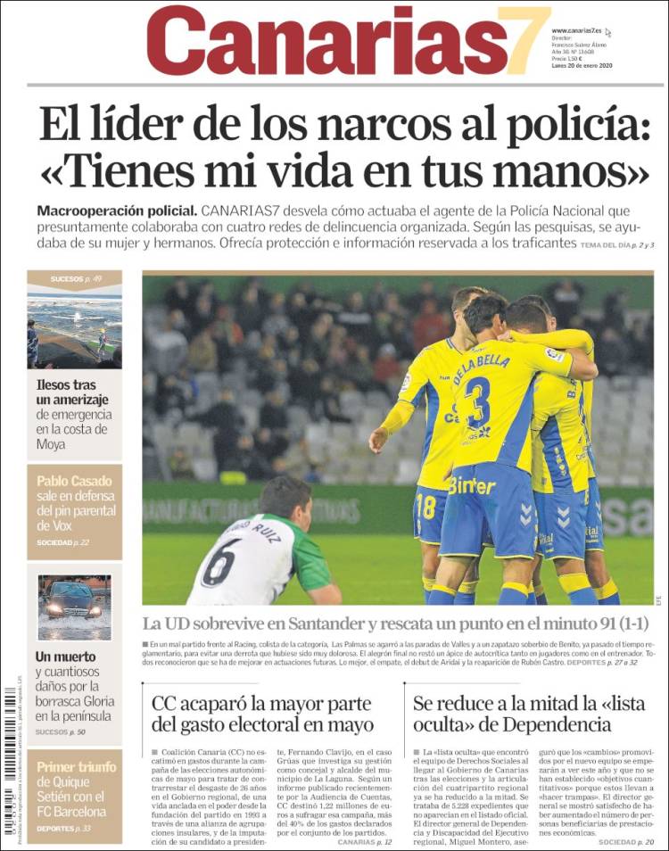 Portada de Canarias 7 (Espa&ntilde;a)