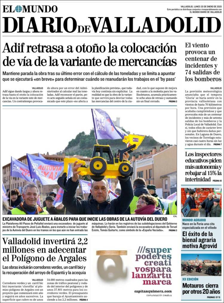 Portada de Diario de Valladolid (Espa&ntilde;a)