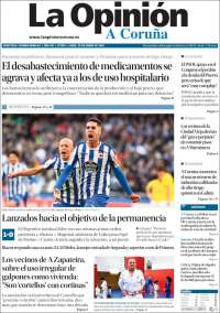 Portada de La Opinión de A Coruña (Espa&ntilde;a)