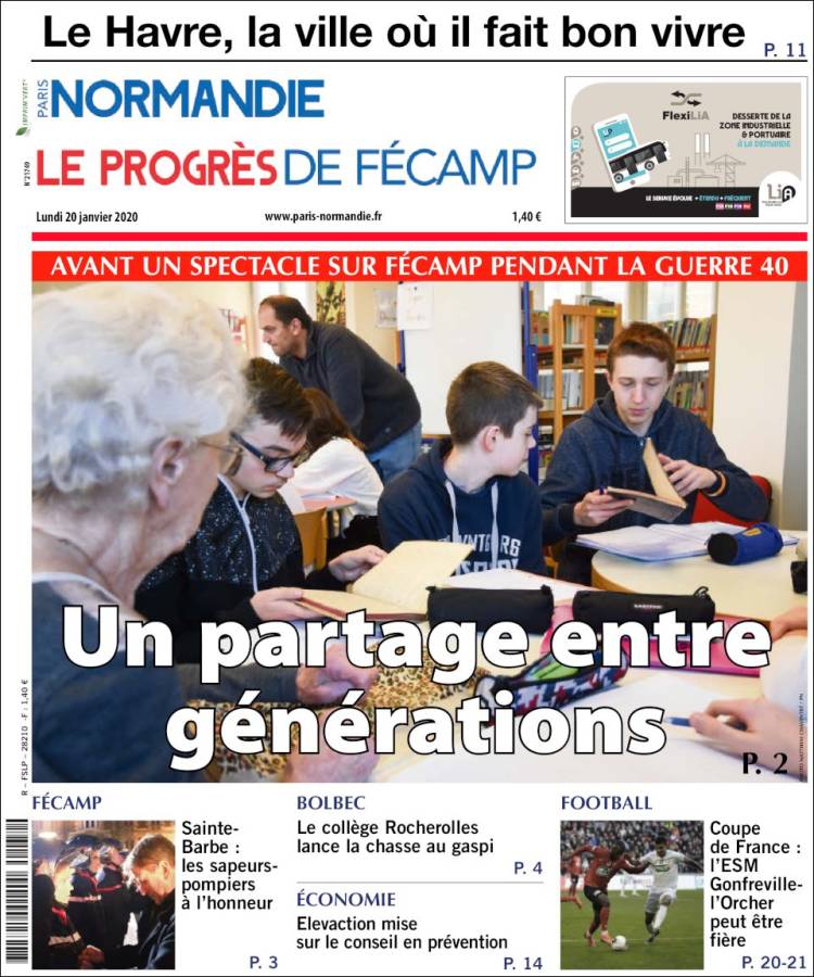 Portada de Progres de Fecamp (Francia)