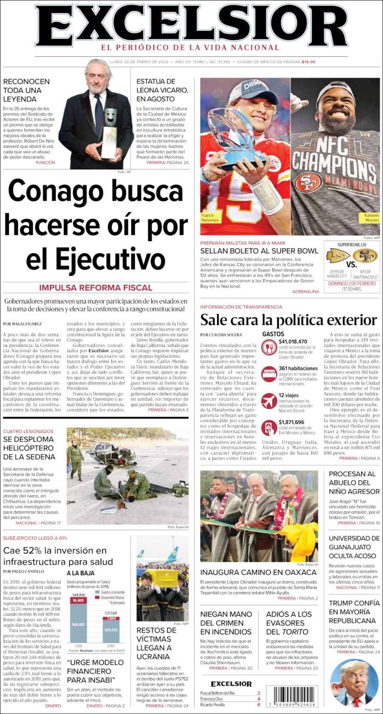 Portada de Excelsior (Mexico)